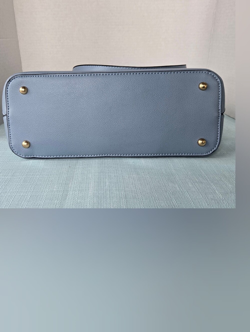 Unbranded Light Blue Vegan Leather Tote Bag & Matching Wristlet Wallet Set - Picture 5 of 8